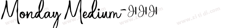 Monday Medium字体转换